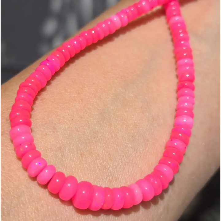 ?HOt House Flowers!’ 16’’ - 18’’ Necklace - Opal Silver-filled Findings