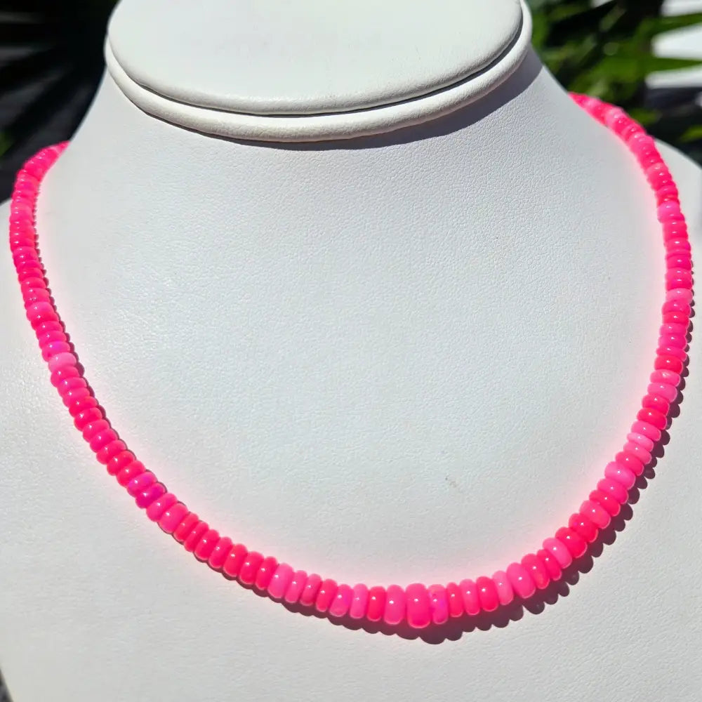 ?HOt House Flowers!’ 16’’ - 18’’ Necklace - Opal Silver-filled Findings