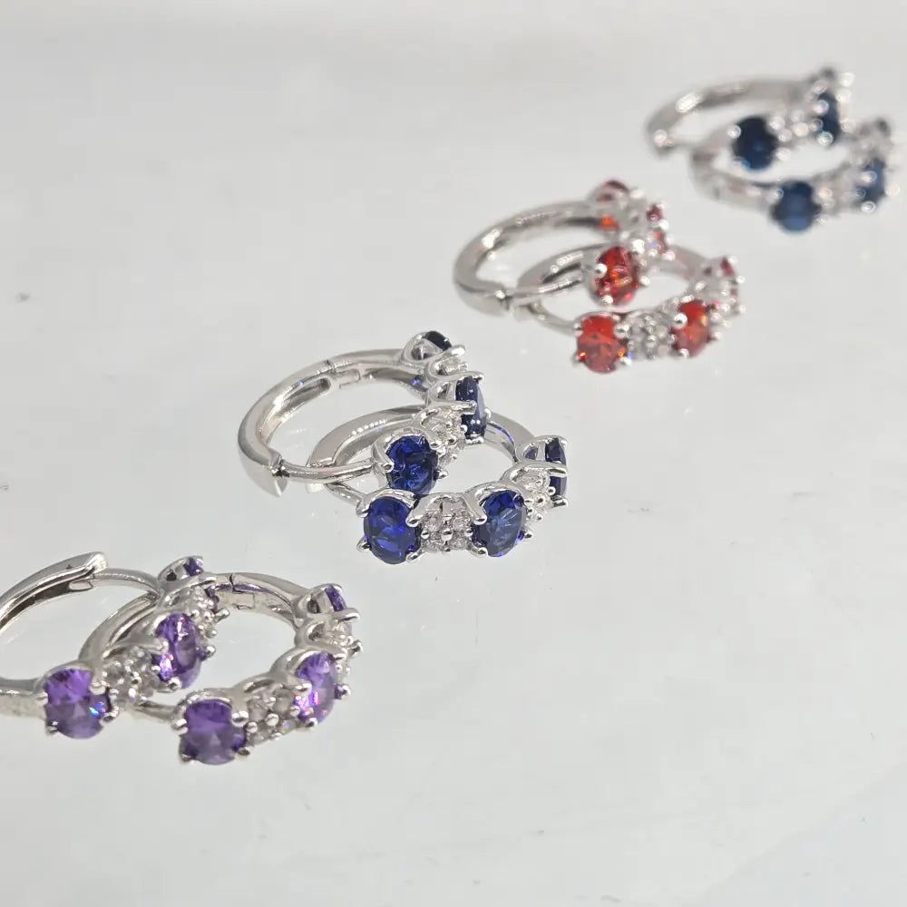 ?HUggie Hoops’ Gemstone Click Hoop Earrings - Key West Local Luxe