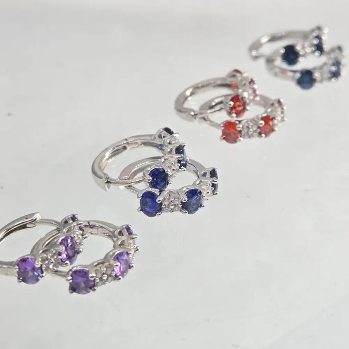 ?HUggie Hoops’ Gemstone Click Hoop Earrings - Key West Local Luxe