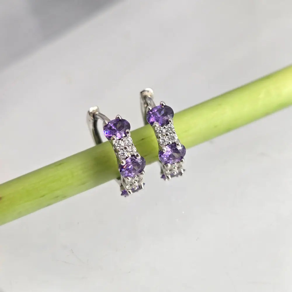 ?HUggie Hoops’ Gemstone Click Hoop Earrings - Key West Local Luxe