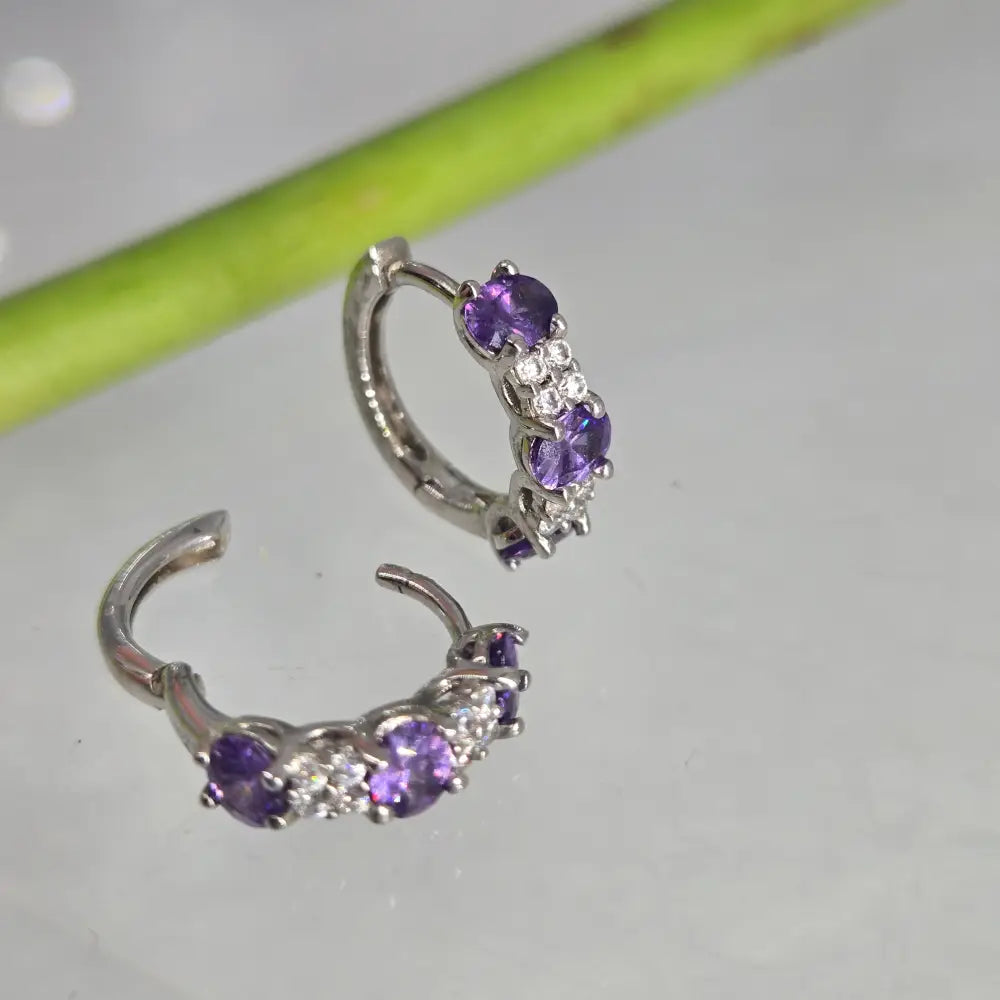 ?HUggie Hoops’ Gemstone Click Hoop Earrings - Key West Local Luxe
