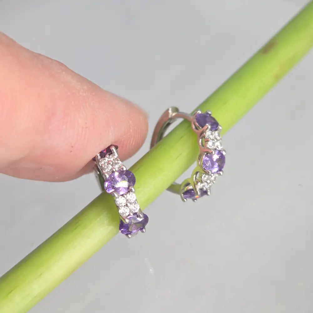 ?HUggie Hoops’ Gemstone Click Hoop Earrings - Key West Local Luxe