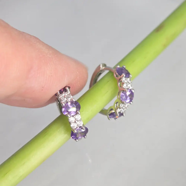 ?HUggie Hoops’ Gemstone Click Hoop Earrings - Key West Local Luxe
