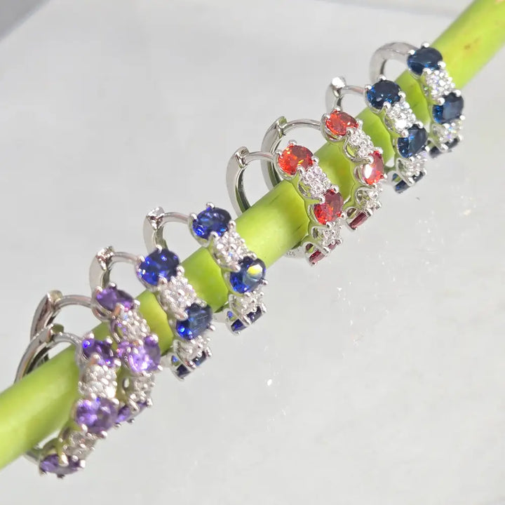 ?HUggie Hoops’ Gemstone Click Hoop Earrings - Key West Local Luxe