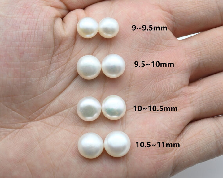 "Classic Pearl Studs" (Select Your Size) Earrings - Pearls, Sterling