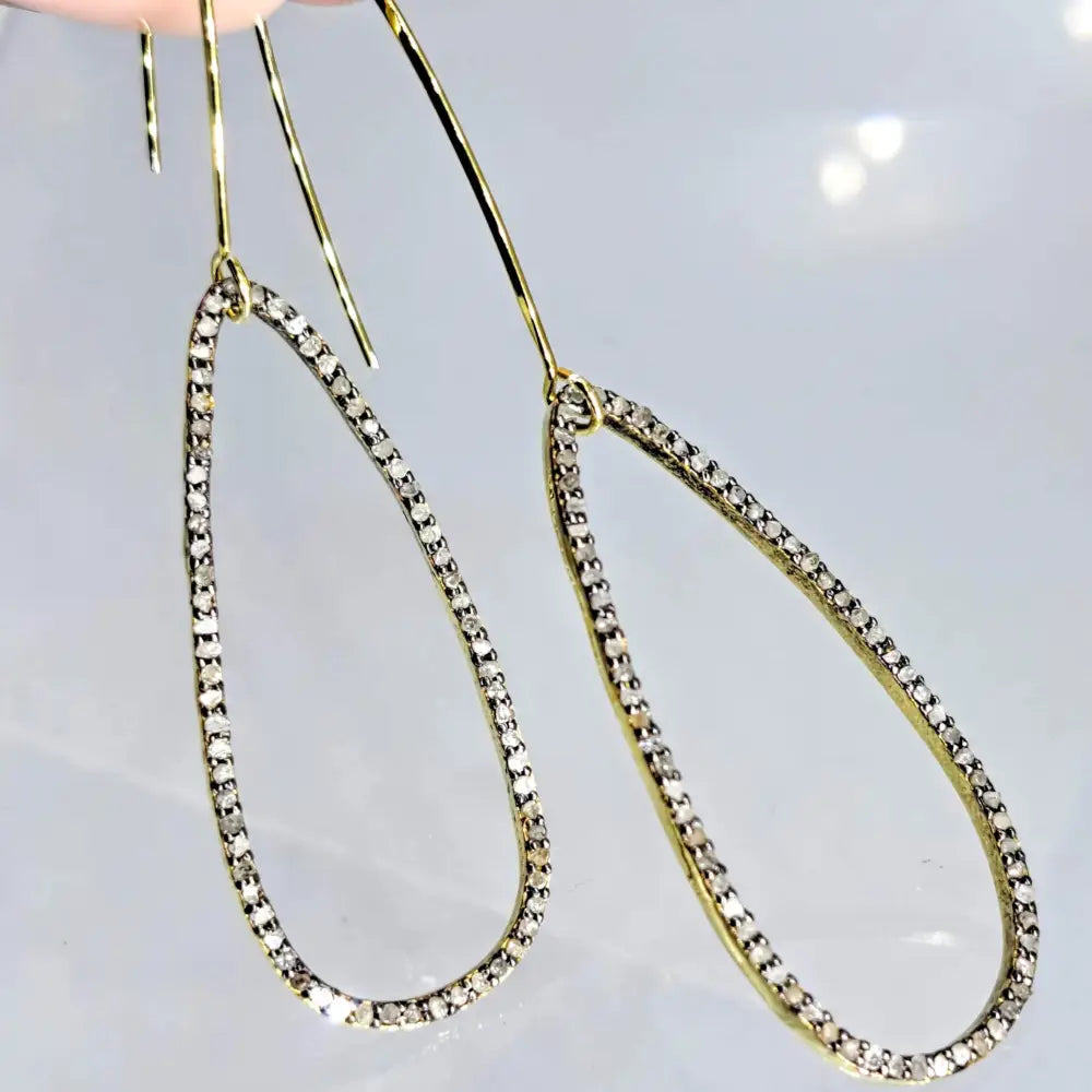 ?IN the Loop’ Earrings by Barb - 2 Styles! Diamond Gold Sterling - Tear Drop
