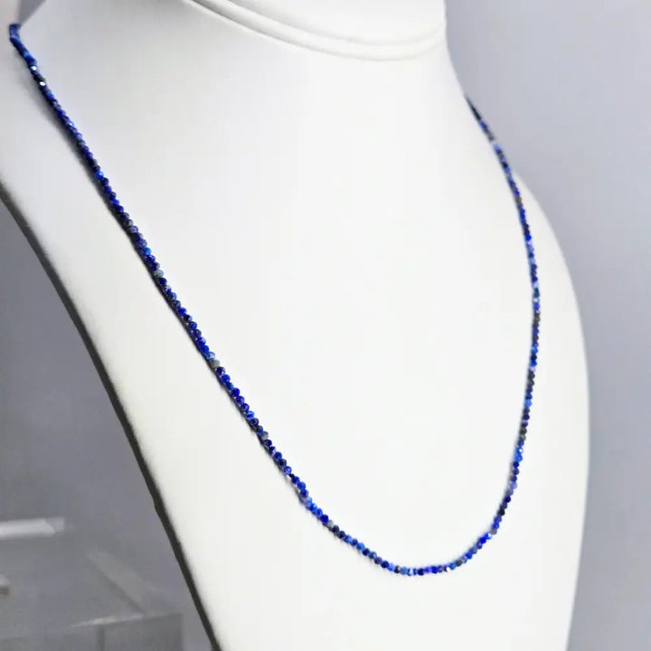 ?INdigo Gem Strand’ Necklace - Lapis Sterling