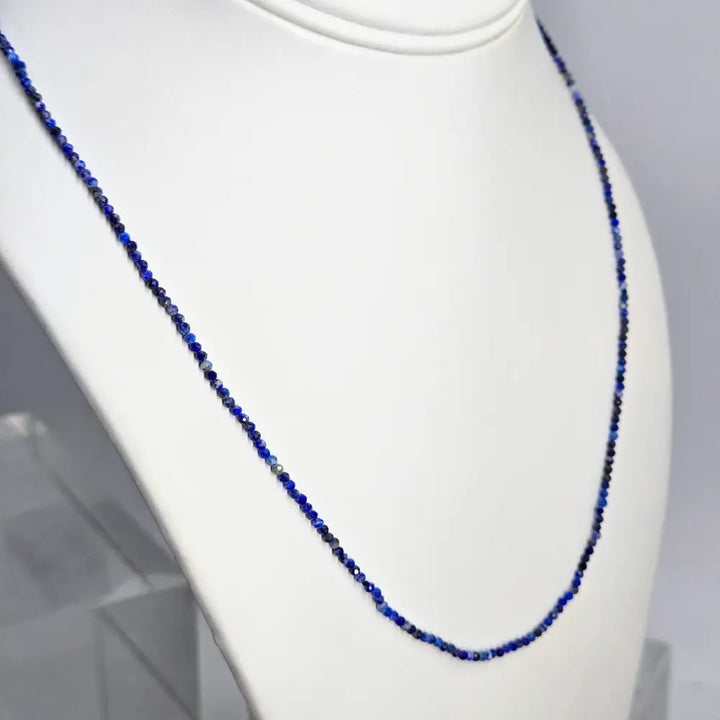 ?INdigo Gem Strand’ Necklace - Lapis Sterling