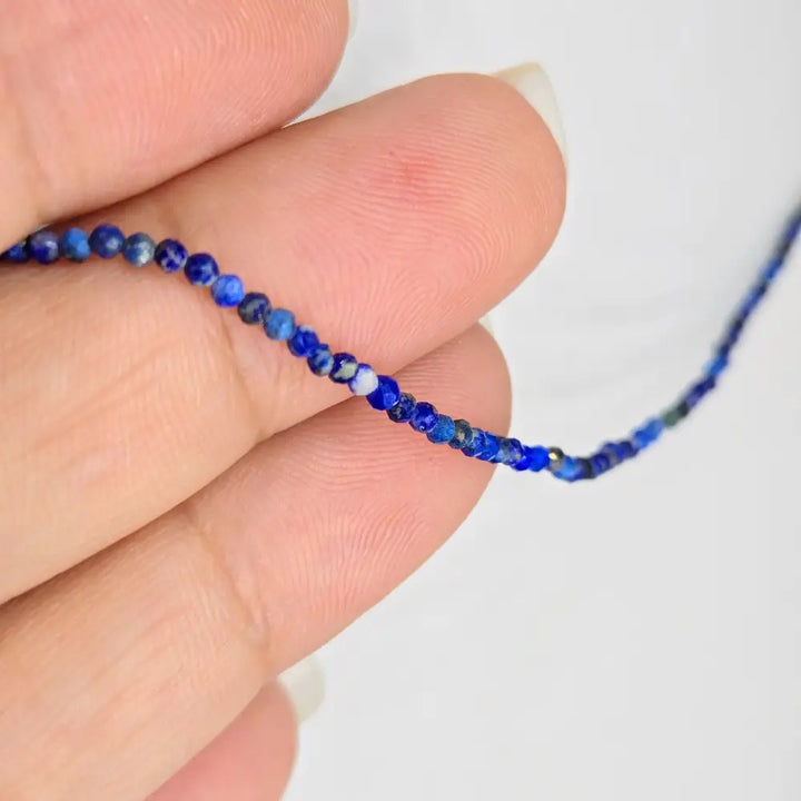 ?INdigo Gem Strand’ Necklace - Lapis Sterling