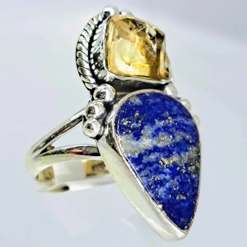 ?INdigo’ Sz 7 Ring - Lapis Citrine Sterling