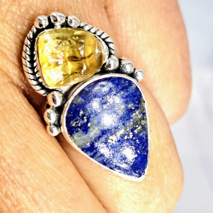 ?INdigo’ Sz 7 Ring - Lapis Citrine Sterling