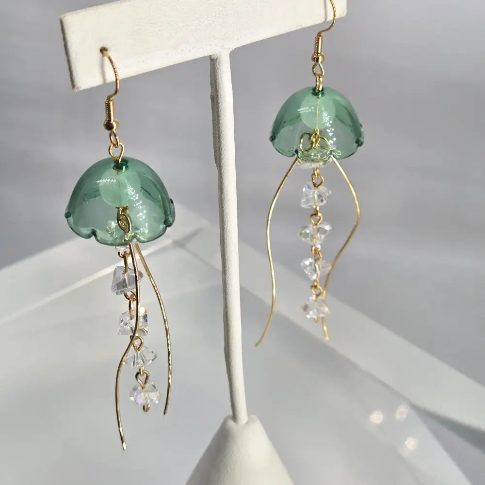 ?JEllies’ 4’’ Earrings - Upcycled Plastic Spoon & Crystal - Key West Local Luxe