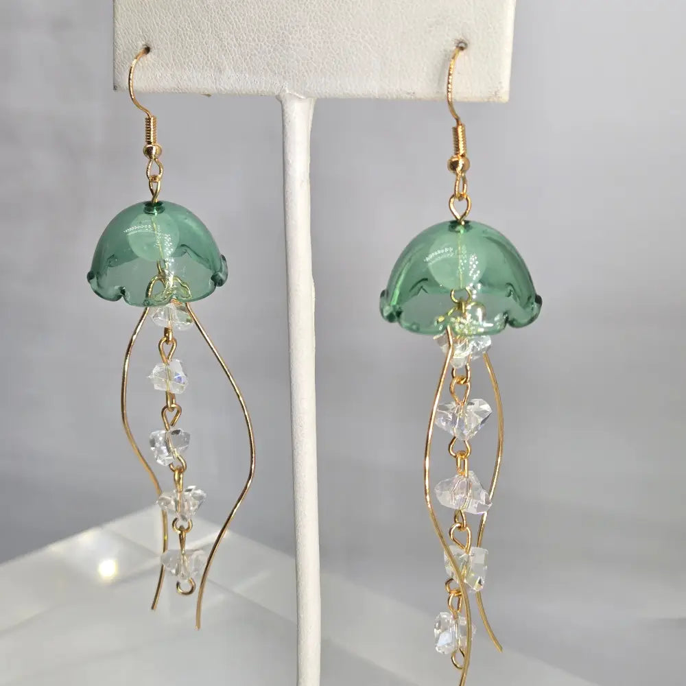 ?JEllies’ 4’’ Earrings - Upcycled Plastic Spoon & Crystal - Key West Local Luxe