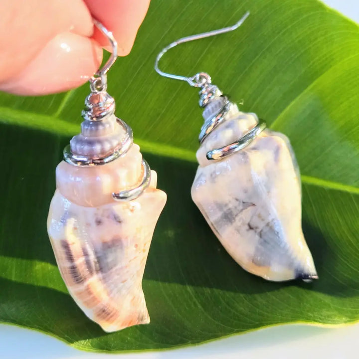 ?KEy West Conch Babies’ 1.75’’ Earrings - Ethically Sourced Shells Sterling