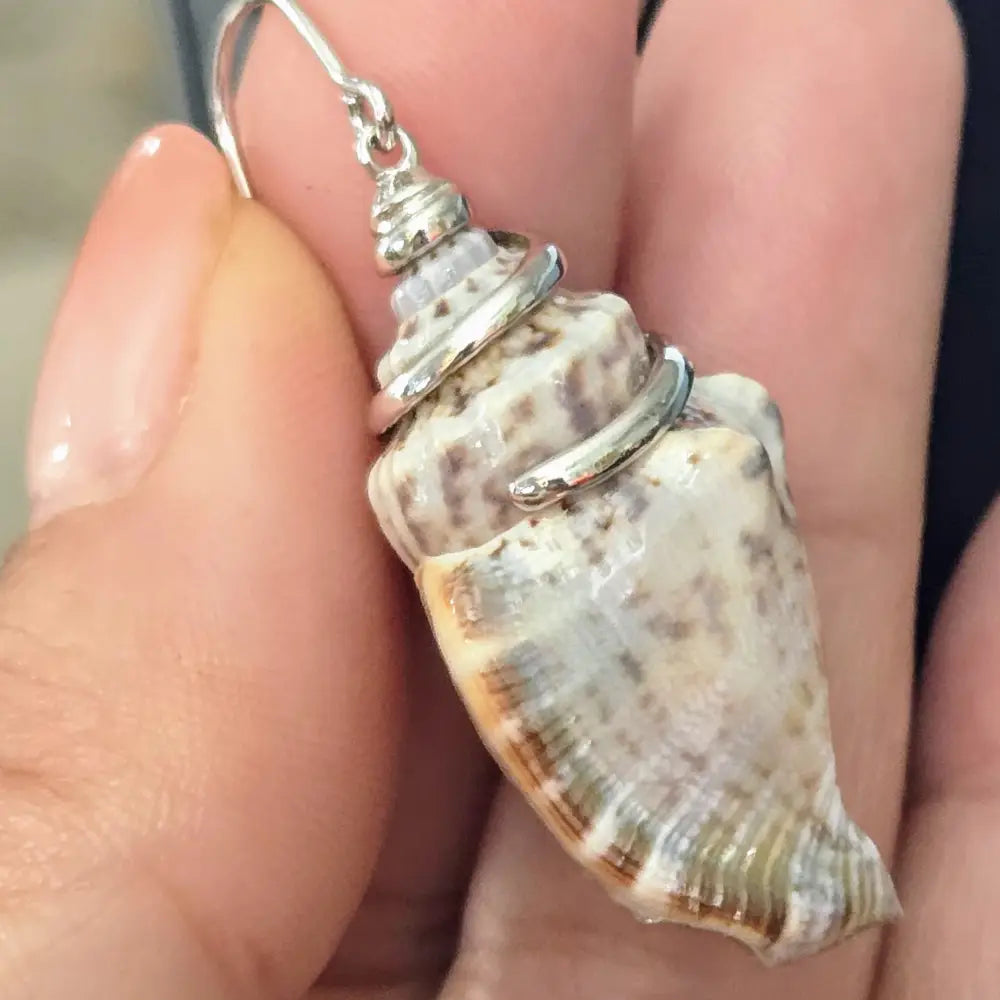 ?KEy West Conch Babies’ 1.75’’ Earrings - Ethically Sourced Shells Sterling