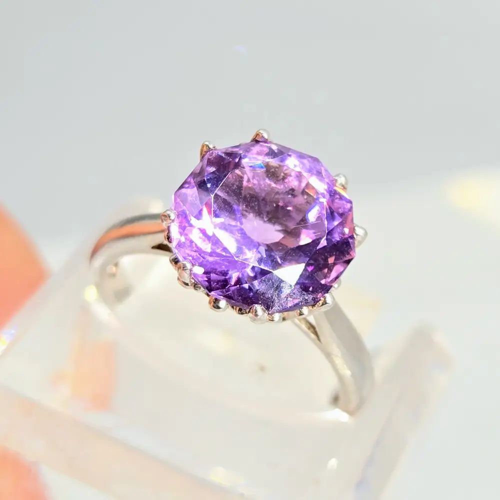 ?KIss my Ring!’ Sz 5 Ring - Amethyst Anti-tarnish Sterling
