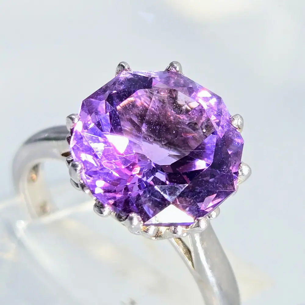 ?KIss my Ring!’ Sz 5 Ring - Amethyst Anti-tarnish Sterling