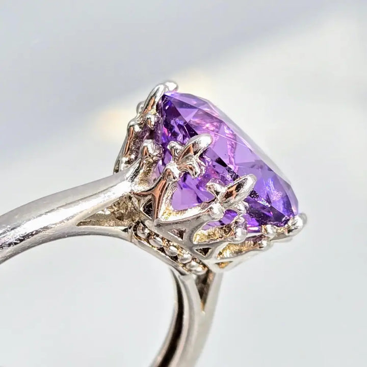 ?KIss my Ring!’ Sz 5 Ring - Amethyst Anti-tarnish Sterling