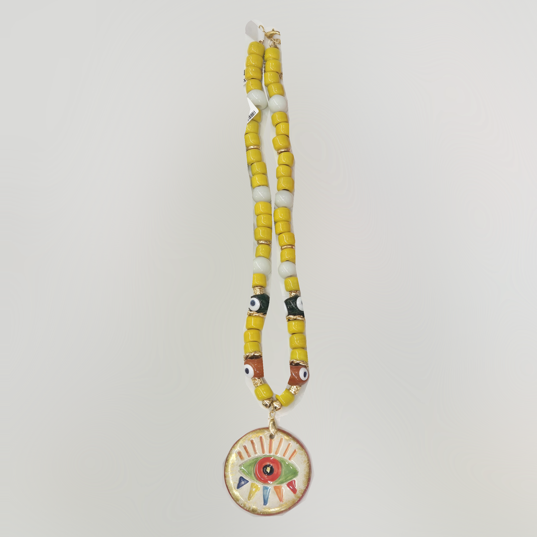 Lucky Charm - Lemon Drop Evil Eye Necklace