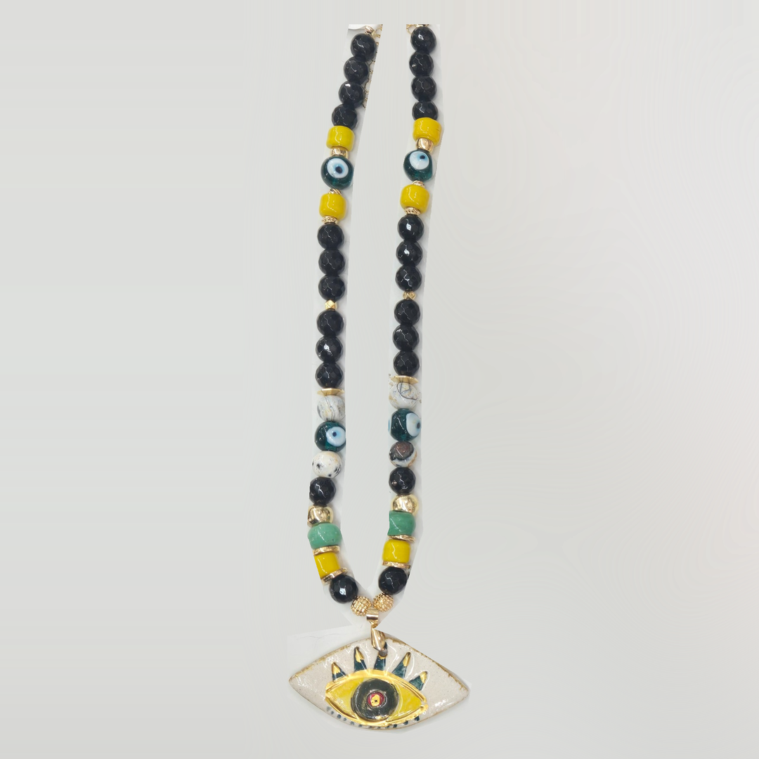 Lucky Charm - Midnight Lemonade Evil Eye Necklace