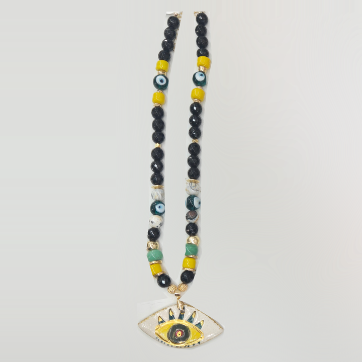 Lucky Charm - Midnight Lemonade Evil Eye Necklace