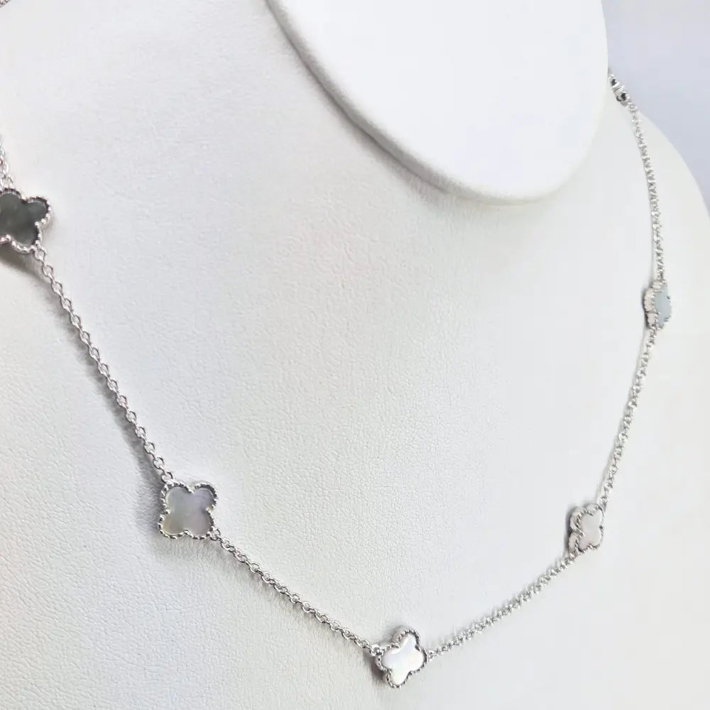 ?LUcky Charms’ 20’’ - 22’’ Necklace - South Sea or Tahitian Mother of Pearl Anti-tarnish Sterling