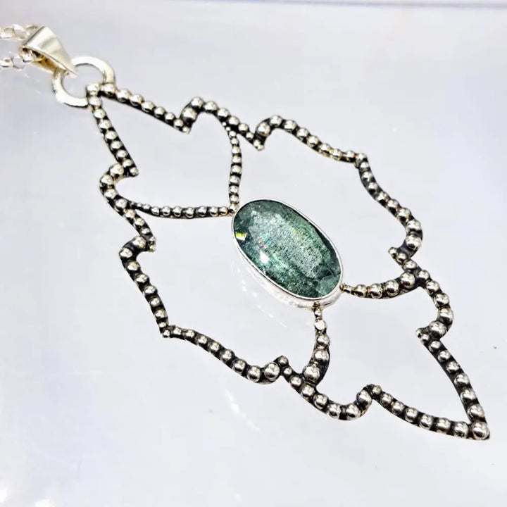 Outlet: ?Marquis De Mar’ Pendant - Aquamarine Sterling Cable Necklace