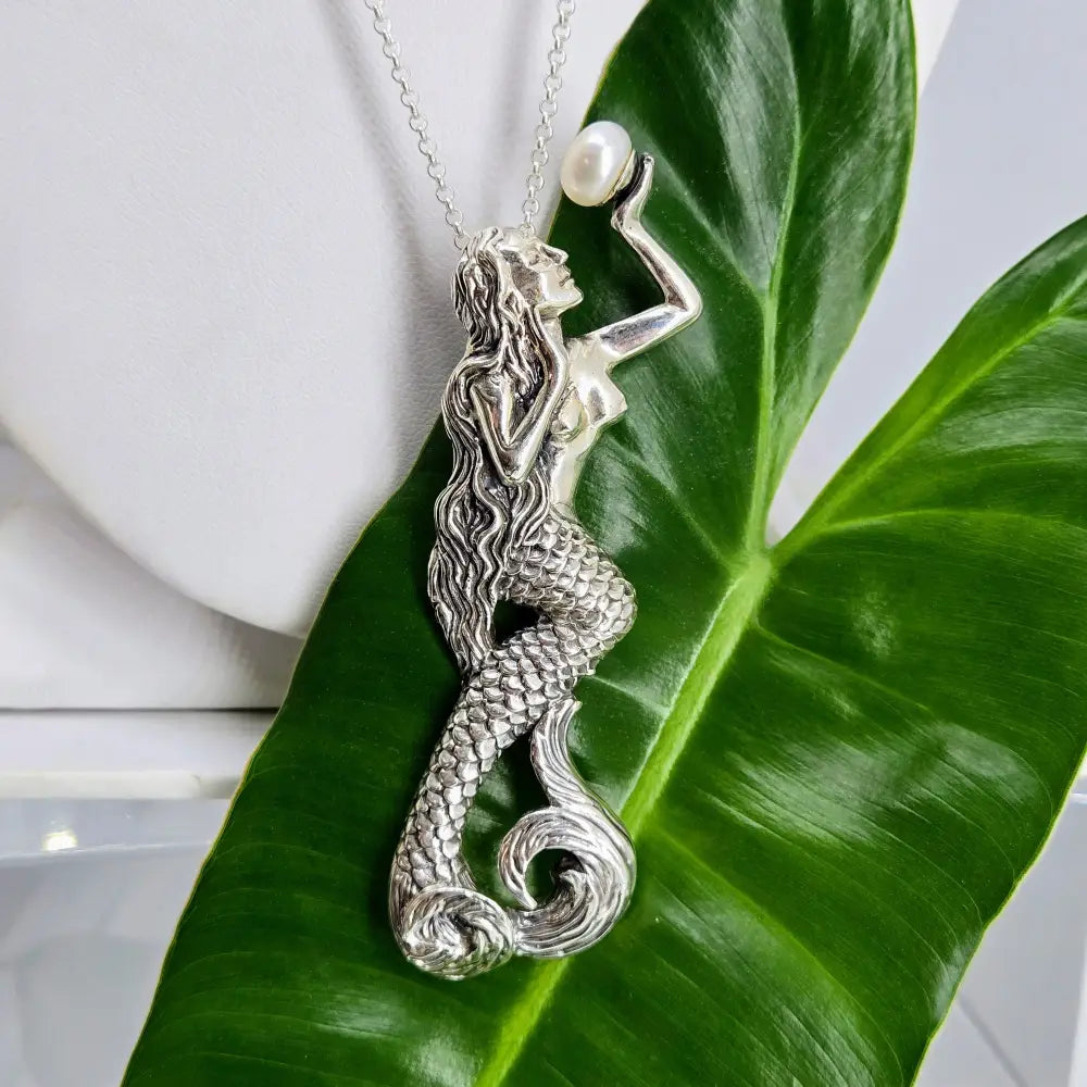 ?MErmaid’s Gift’ Pendant Necklace - Pearl Sterling