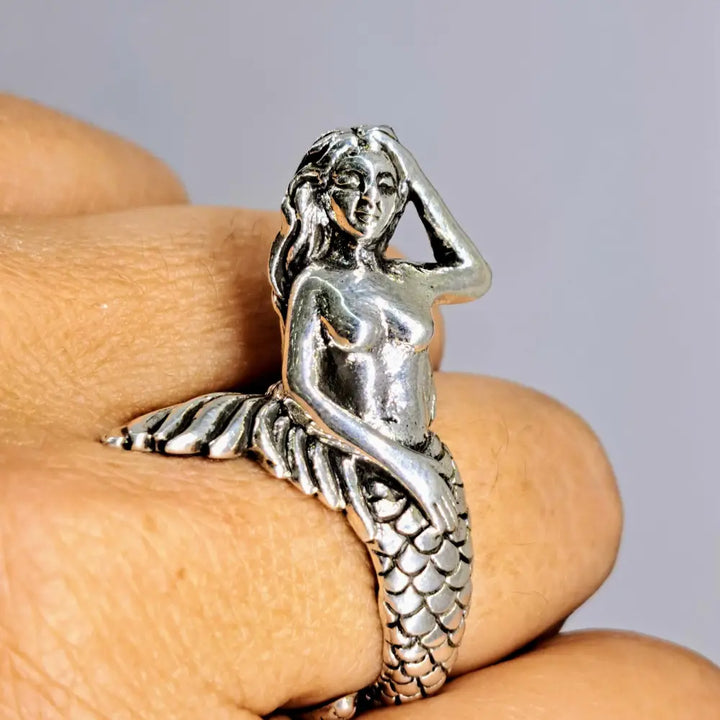 ?MErmaid’s Tail’ Adj Sz Ring - Sterling