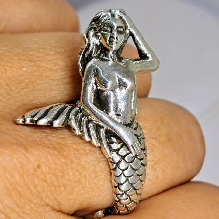 ?MErmaid’s Tail’ Adj Sz Ring - Sterling
