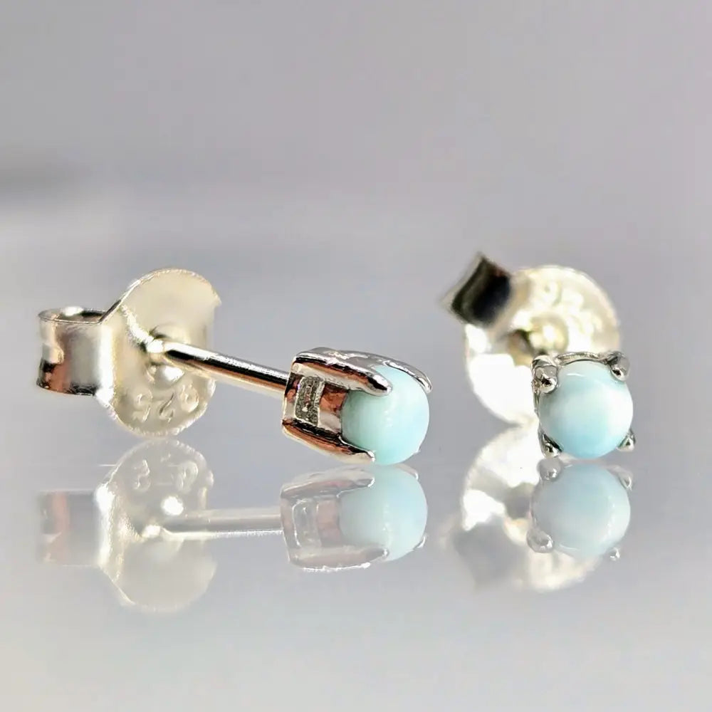 ?MIcro Ocean’ 1/8’’ Stud Earring - Larimar Sterling - Earrings