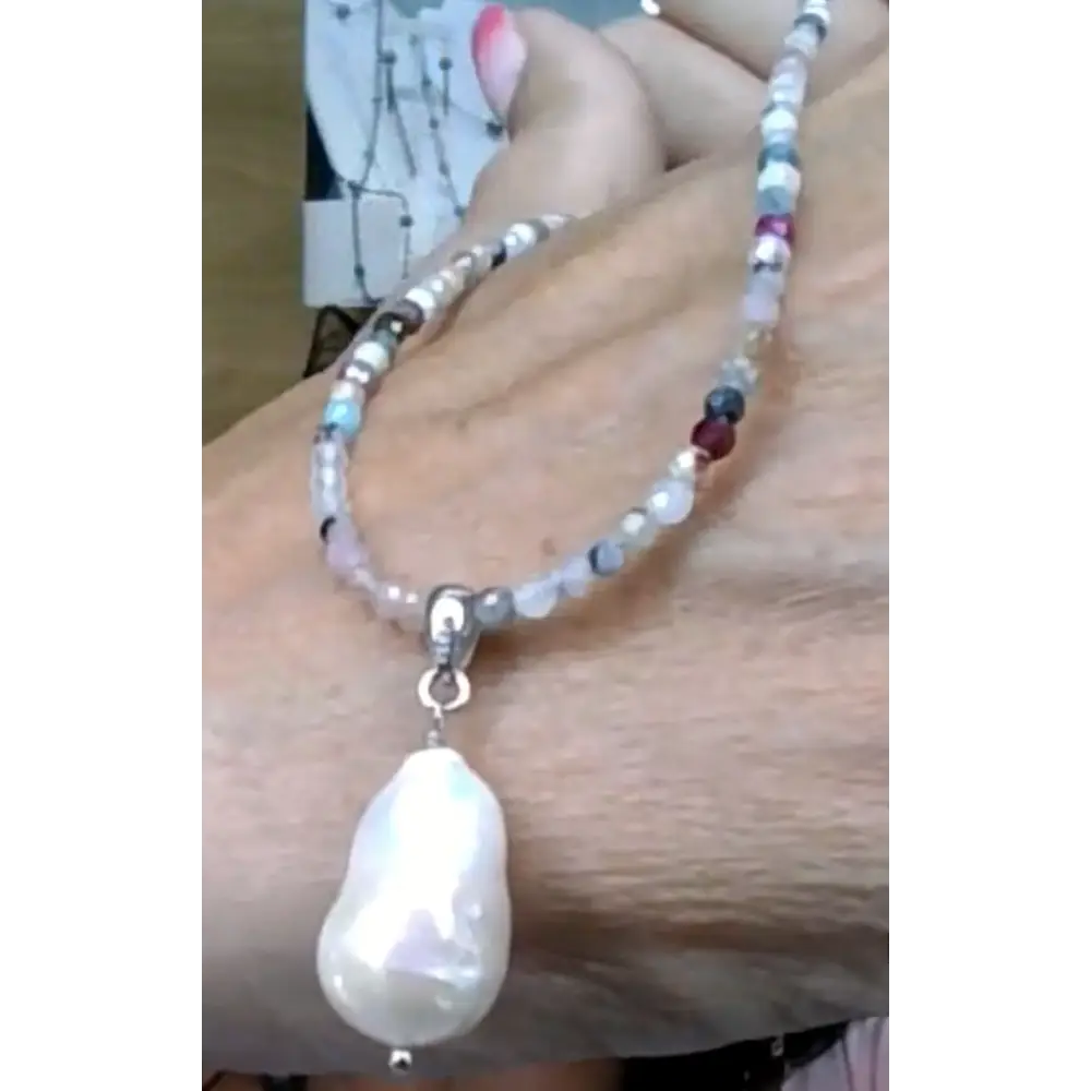 6/25 Show Item #37: Mixed Gem Strand Necklace - Necklaces