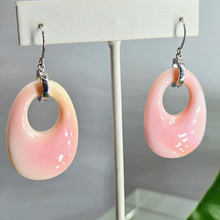 ?MOdern Queen’ 2.25’’ Earrings - Queen Conch Shell Anti-tarnish Sterling