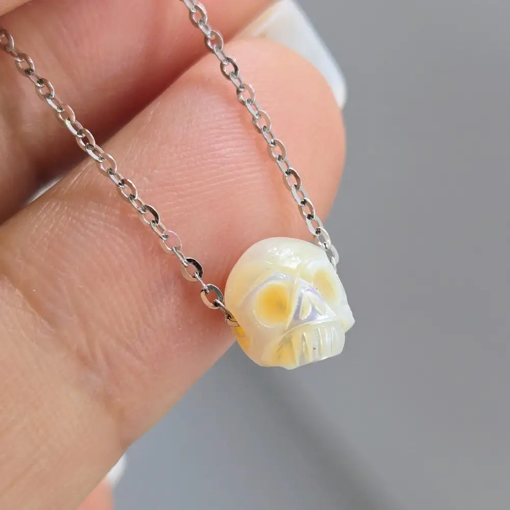 ?MY Boo!’ 18’’ Necklace - Pearl Anti-tarnish Sterling - White 7mm