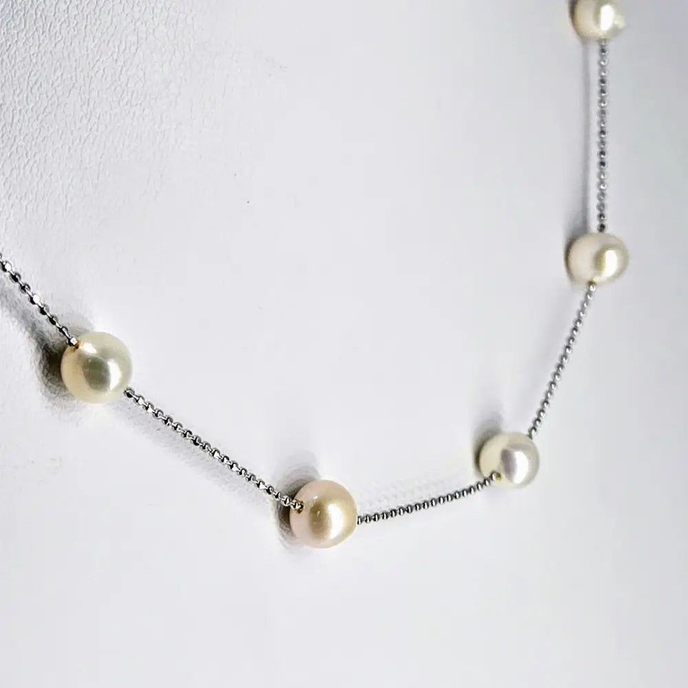 ?MY Cup Runneth Over’ 18’’ Necklace - Pearls Anti-tarnish Sterling