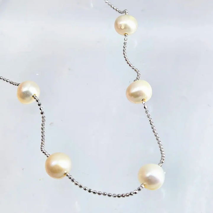 ?MY Cup Runneth Over’ 18’’ Necklace - Pearls Anti-tarnish Sterling