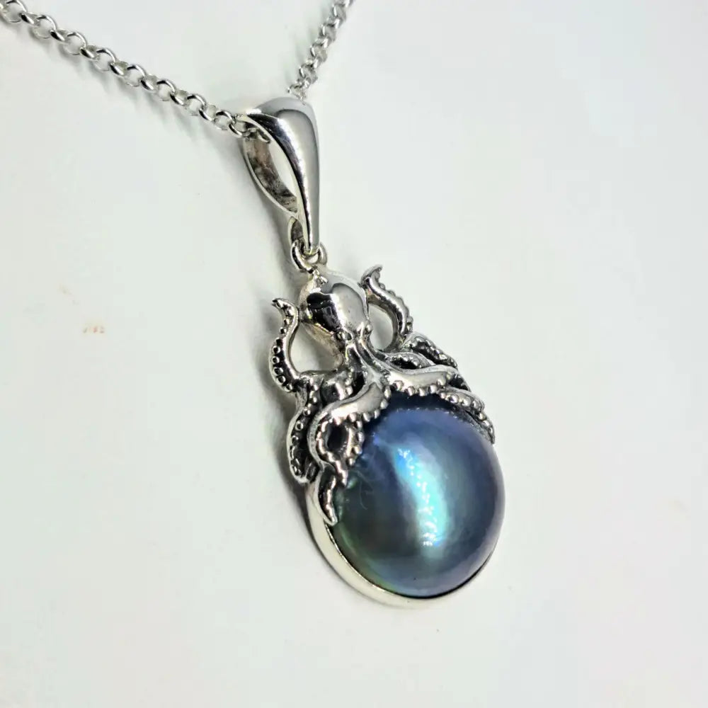 ?MY Octopus Pearl’ Pendant Necklace - Mabé Pearl Sterling