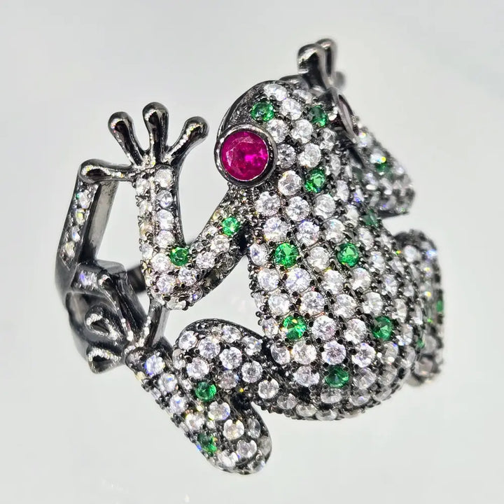 ?MY Prince’ Sz 8.5 Ring - Emerald Ruby Zircon Black Sterling