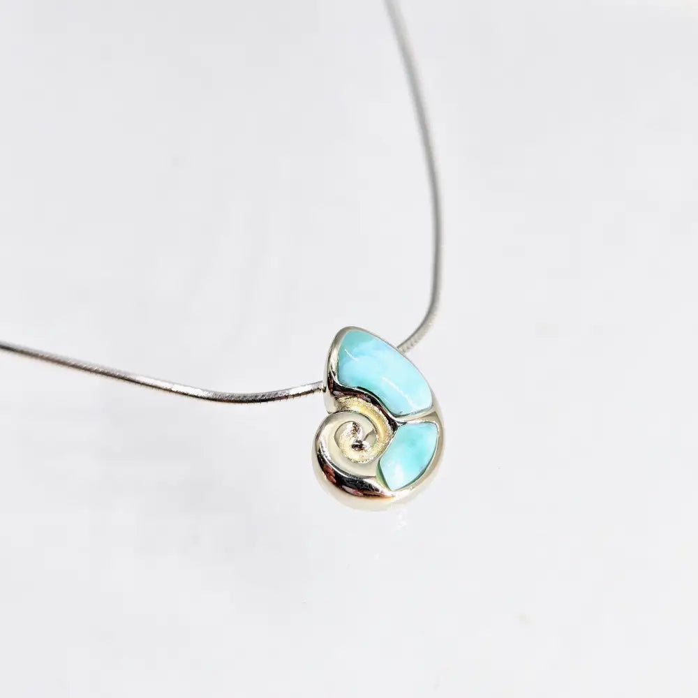 ?NAutilus’ Pendant Necklace - Larimar Sterling - Earrings