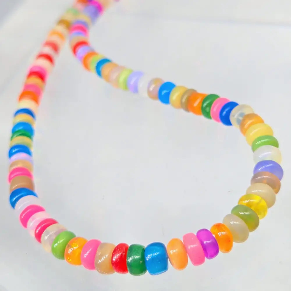 ?NEon Opal Candy’ 16’’ - 18’’ Necklace - Opals Gold Plated Brass Findings
