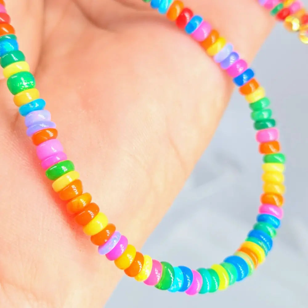 ?NEon Opal Candy’ 16’’ - 18’’ Necklace - Opals Gold Plated Brass Findings