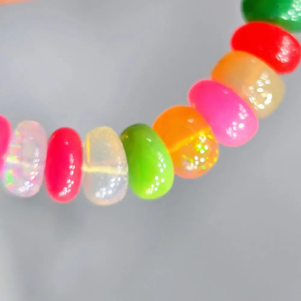 ?NEon Opal Candy’ 16’’ - 18’’ Necklace - Opals Gold Plated Brass Findings