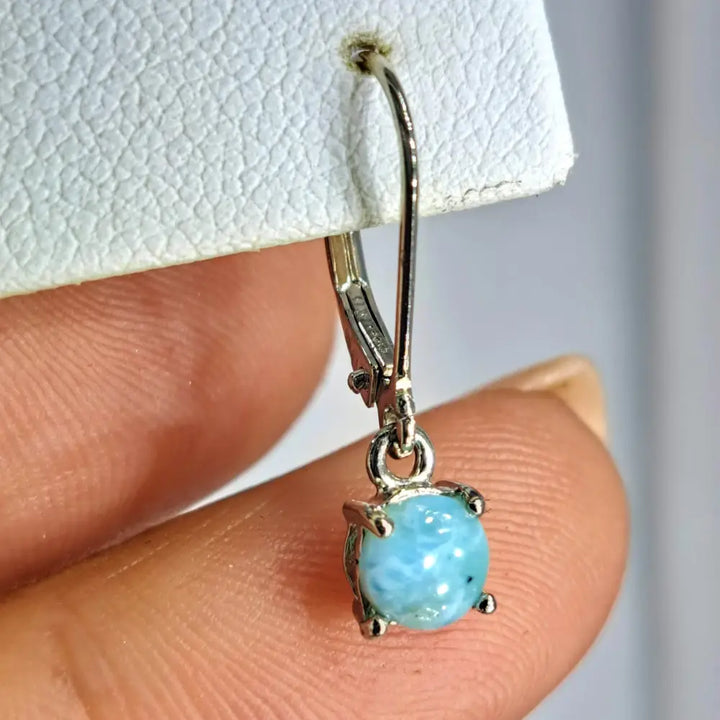 ?OCean’ 1’’ Earrings - Larimar Sterling or Gold
