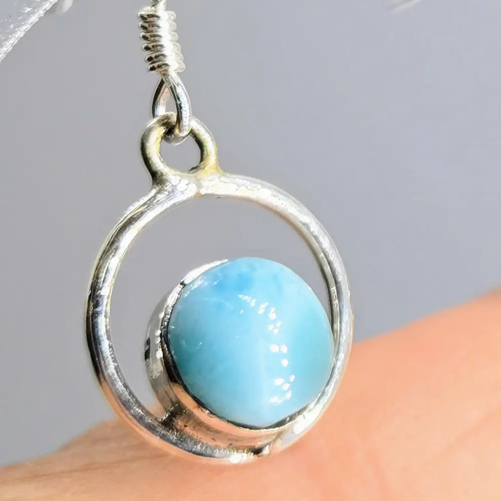 ?OCean Bubbles’ 1’’ Earrings - Larimar Sterling