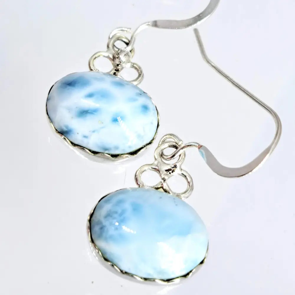 ?OCean Danglers’ 1’’ Earrings - Larimar Sterling