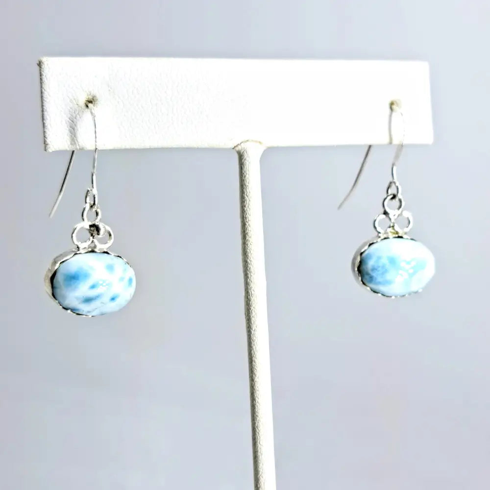 ?OCean Danglers’ 1’’ Earrings - Larimar Sterling