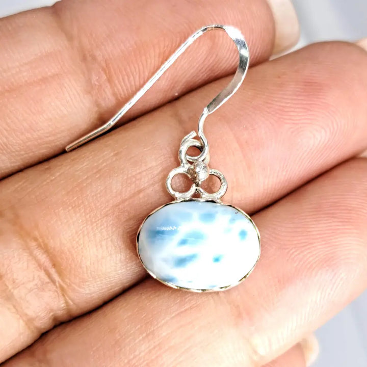 ?OCean Danglers’ 1’’ Earrings - Larimar Sterling