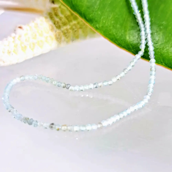 ?OCean Mist’ 20’’ Necklace - Aquamarine Sterling