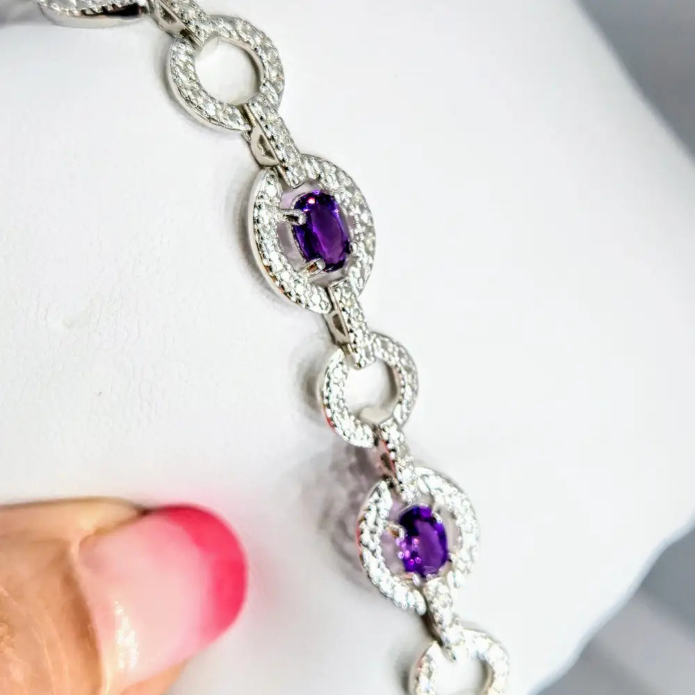 ?OH my Amethyst’ 7.25’’ Bracelet - Amethyst Sterling - Bracelets Key West Local Luxe